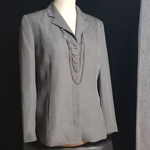 Style & Co Sage Green Long Classic Blazer